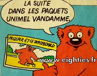 années, annees, 80, 80's, eighties, 70's, 70, unimel, vandamme, LU, prosper, ours, le, roi, du, pain, d'épices, miel, youplaboum, vandame, van damme, nostalgie, mascotte, trentenaires, dispaus, masocttes, souvenirs,